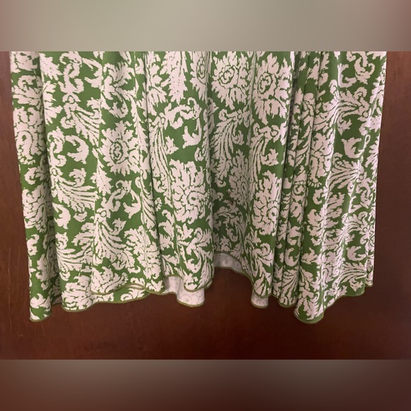 Max Studio Dress Sz-XS Damask Flutter Short Sleeve Midi Pockets Green Floral - Picture 5 of 7